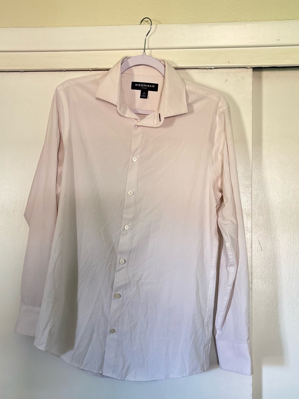 Mizzen + Main Men’s White Long-Sleeve Dress Shirt